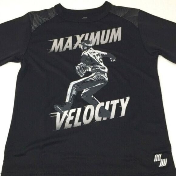 Boys Childrens Place Boy SML 5/6 Crew Top Black SS Maximum Velocity NWT - Picture 8 of 8